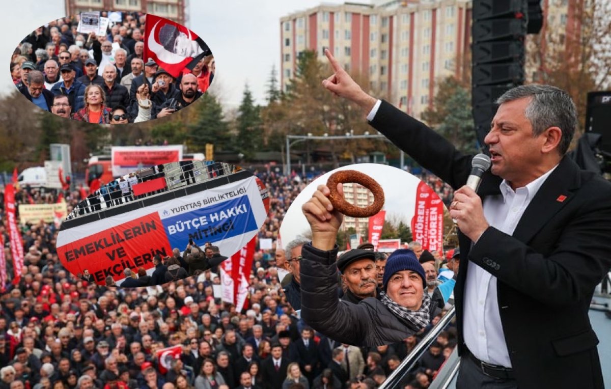 CHP Lideri Özel, Tandoğan Meydanı’ndaki ‘Emeklilerin ve Emekçilerin Bütçe Hakkı Mitingi’nde konuştu