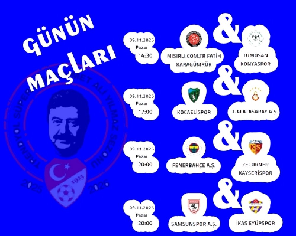 Süper Lig'de Günün Maçları