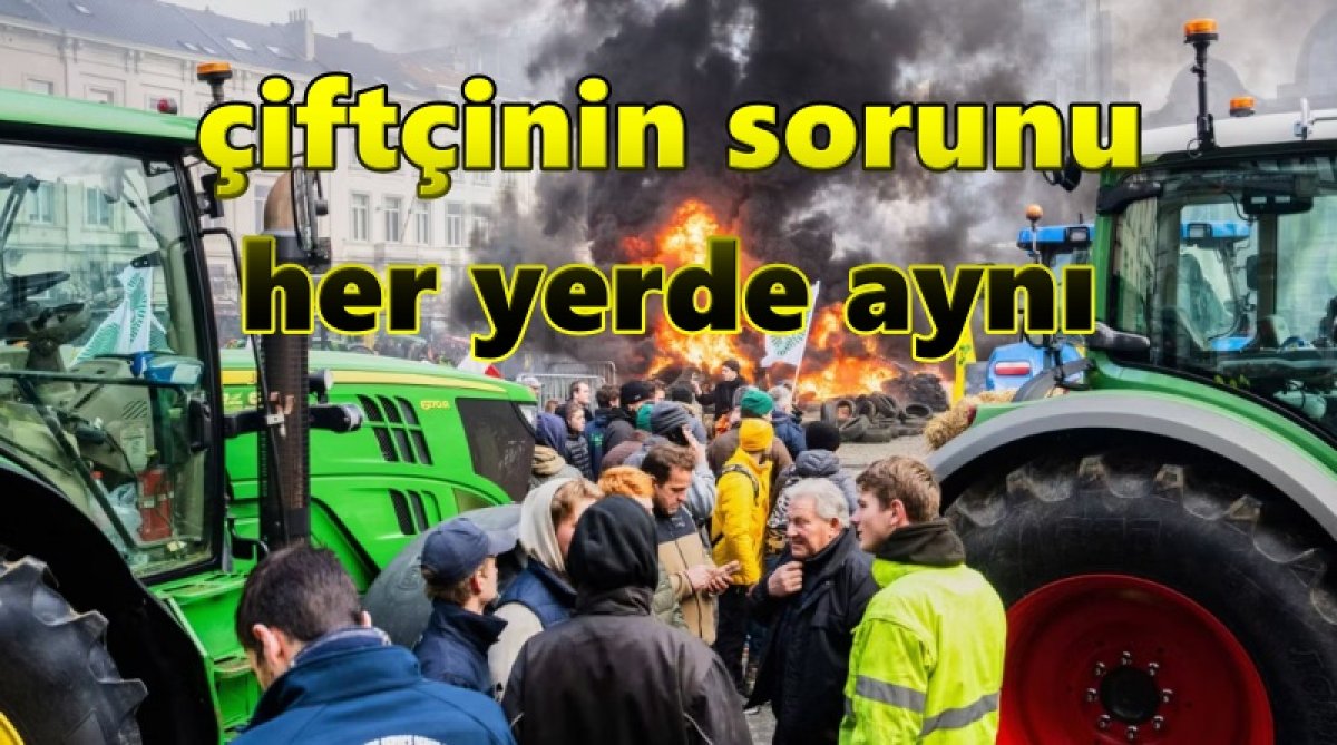 Brüksel’de Çiftçi Protestosu