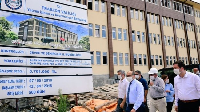 Vali Ustaoğlu Trabzonda Yapımı Devam Eden ve Biten  Çalışmaları Yerinde İnceledi