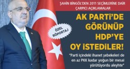 Şahin Bingöl’den çarpıcı açıklamalar,’ AK Parti’de görünüp HDP’ye oy istediler!