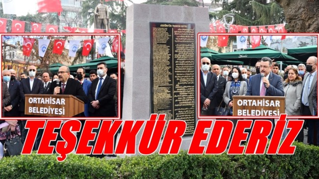 Atatürk’ün Trabzon Nutku Kitabesi Açıldı