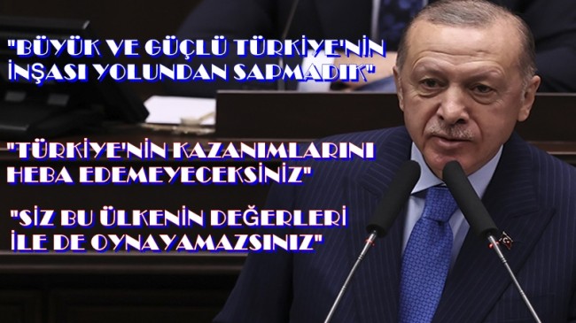 Cumhurbaşkanı Erdoğan, AK Parti TBMM Grup Toplantısında Konuştu