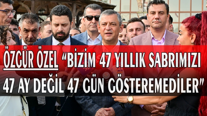 ÖZGÜR ÖZEL ; BU KUL HAKKI NE BU DÜNYADA TAŞINIR NE ÖBÜR DÜNYA TAŞIR