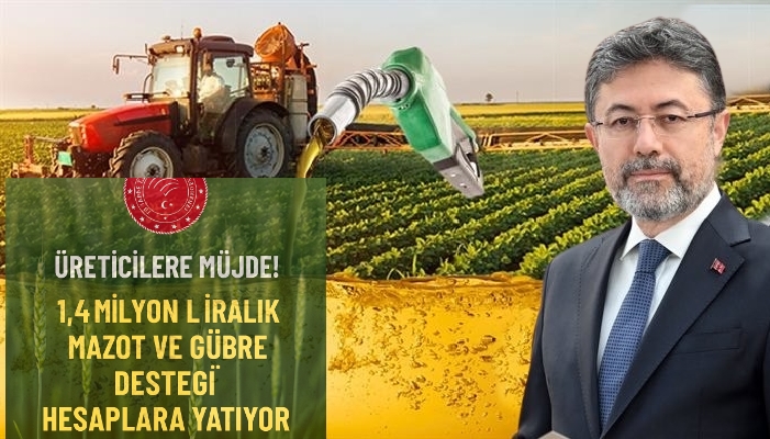 MAZOT GÜBRE DESTEK ÖDEMESİ BAŞLADI